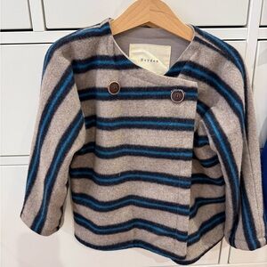 Hayden Kids coat with Blue and Gray Stripes